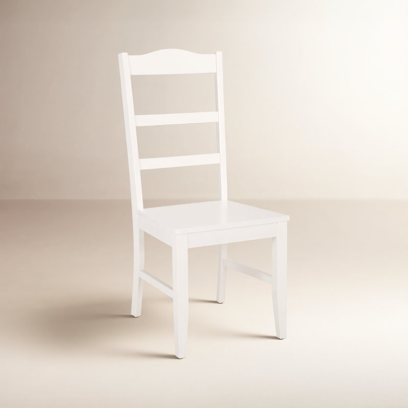 Ray Ladder Back Side Chair, White