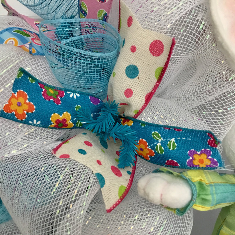 Easter Bunny Wreath With Dangling Legs