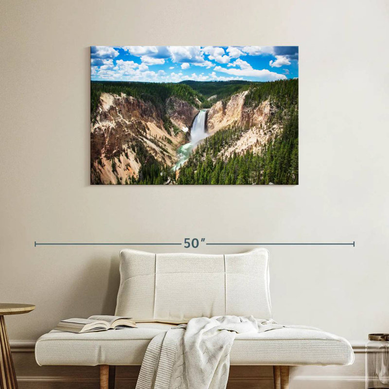 Scène de cascades d'Alvord Yellowstone, H 26 po x l 39 po