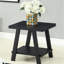 Table basse contemporaine à finition noire en bois reproduit avec tablette et pieds à grand angle pour un rangement supplémentaire-1957406397-1957406533