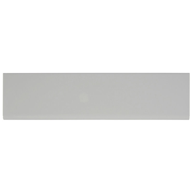 Segment 4 in. x 16 in. Glossy Ceramic Bullnose Tile Trim, Stone