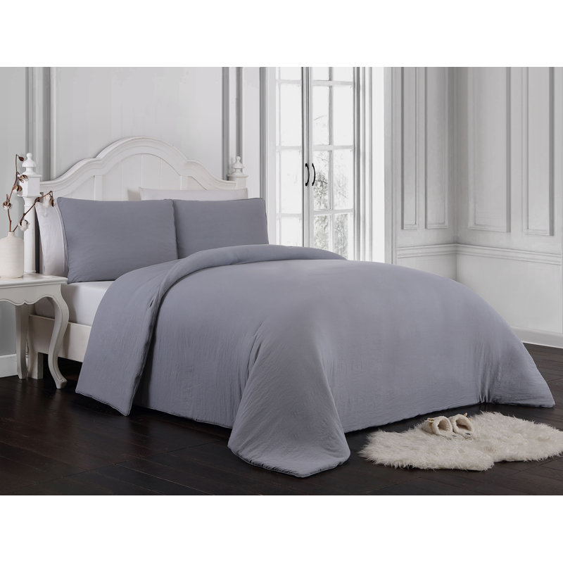 Comforter, King Comforter + 2 King Shams, Gray