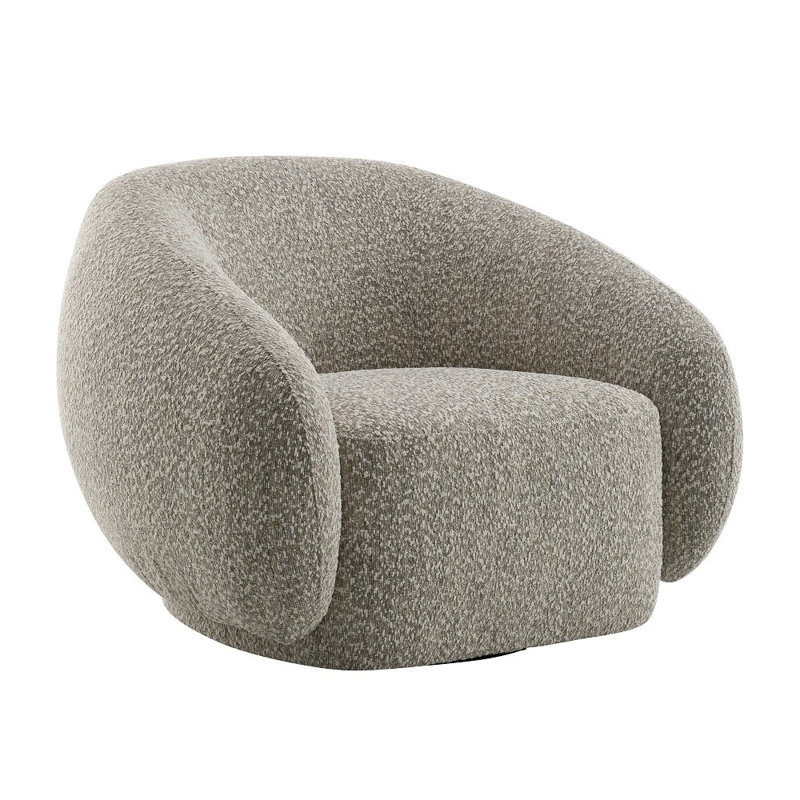 Isabel Chair W/Swivel,Accent chair,Living room chair, Sarvar Brown Boucle