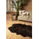 4' X 6' Chocolate Faux Sheepskin Flokati Washable Non Skid Area Rug