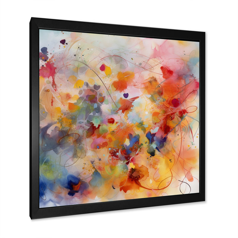Colorful Transformations Of Flow II " Colourful Transformations Of Flow II ", Black Picture Framed, 16" H x 16" W x 1" D