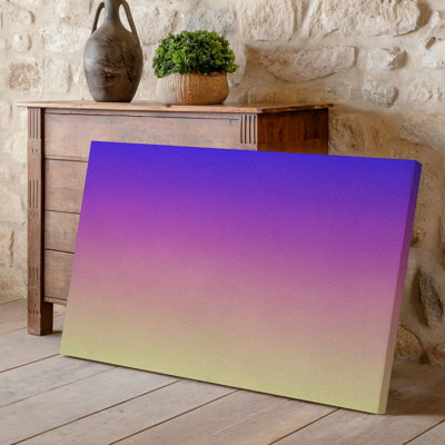 Canvas Create A Vibrant Gradient Background Transitioning Smoothly From A Deep Wall Art Rich Purple At The Top Fading Into A Warm Canvas Wall Art