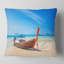 Coussin de mer tropical avec bateau-60572654