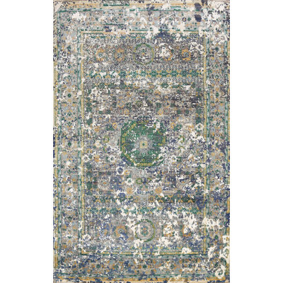 One-of-a-Kind Rectangle 6'1" X 9'3" New Age Area Rug in