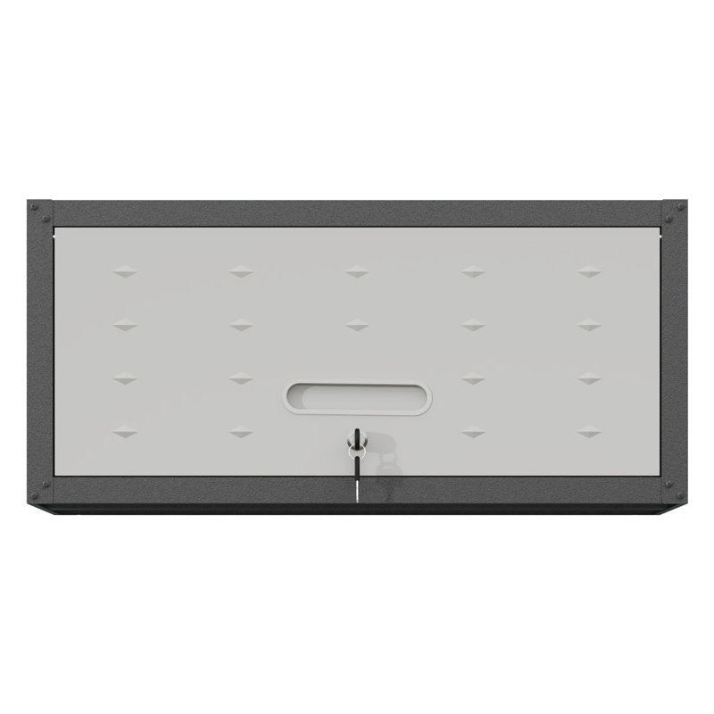 Heavy Duty Metal Wall Mounted Tool Storage Cabinet, Wall Cabinet for Garage Workshop, Black/Gray/Black