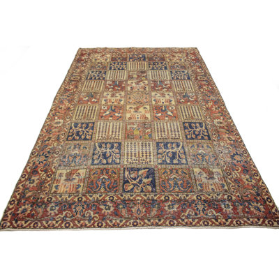 Antique Distressed Muted Tribal 7x11 Large Handmade Oriental Rug