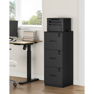 Fyllia 40 cm W 3 -Drawer Mobile Filing Cabinet