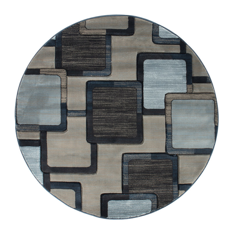 Adonia Geometric Indoor Rug, Round 5'2"