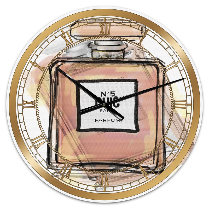 Chic Nr 5 Paris Parfum V - Large Fashion Wall Clock