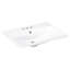 Lavabo de salle de bain simple 24 po, comptoir de meuble-lavabo seulement, 3 trous de robinet, résine