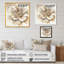 Blooming Beige Floral Design II - Art mural sur toile floral et botanique-567581776-567581777