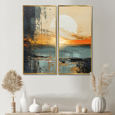 «Modern Coastal Mystic Sunrise I» - art mural côtier
