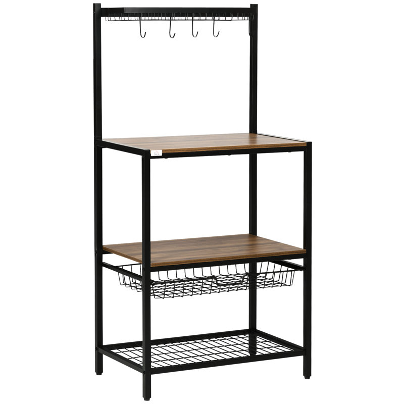 Étagère de boulanger standard en acier 25,6 po avec tablette pour micro-ondes