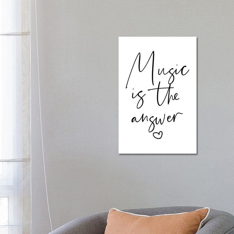 Music Is The Answer by Mambo Art Studio - Wrapped Canvas Print, 66.04 cm H x 45.72 cm W