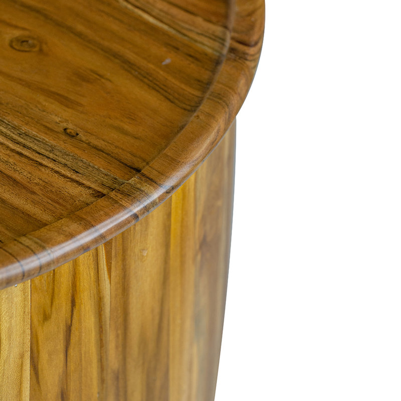 Table d'appoint 22 x 22 x 25 po avec plateau en bois distinctif et plateau - se démarquer dans votre salon