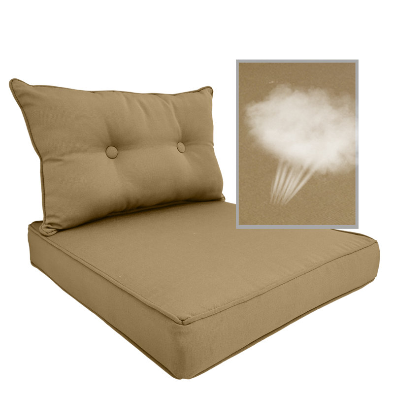 Outdoor 4'' Replacement Cushion Set Seat / Back Cushion