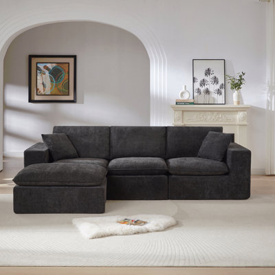 Canapé moderne en nuage de chenille, librement combinable, confortable pour s'asseoir