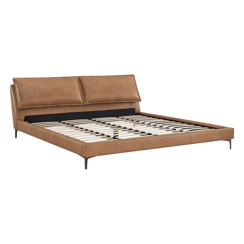 Amaar Upholstered Platform Bed with Adjustable Headboard, King