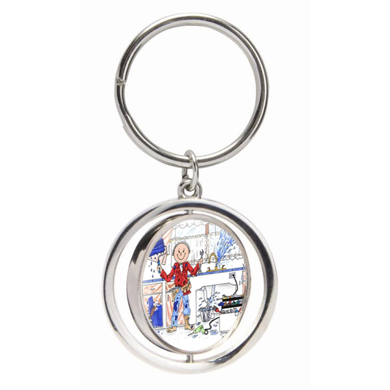 Personalized Mr. Fix It Small Spinning Key Chain, Yes