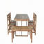 Ensemble de table et de chaises d'extérieur en bois d'acacia de haute qualité, convenant au patio, au balcon et à la cour-47100328