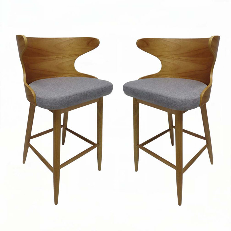 Barstool with Solid Wood Frame