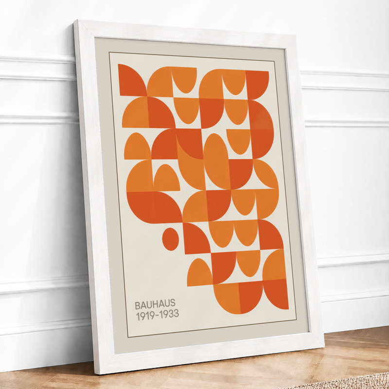 Bauhaus Grid Geometric - Print, A2 - 59.4 x 42.0 cm, White