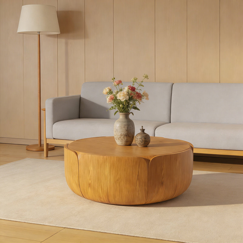 Table basse d'intérieur d'extérieur 35,63 ", Naturel