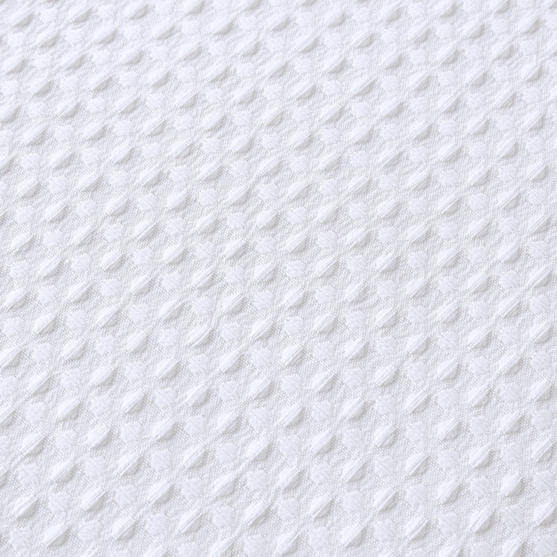 Arbor Waffle Shower Curtain, 72" W x 72" L, White