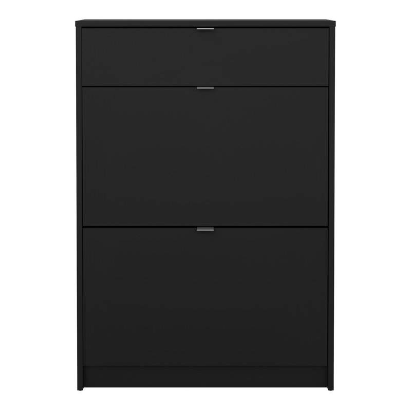 12 Pair Shoe Storage Cabinet, Black