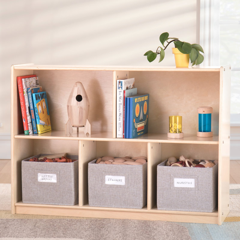 EdQ Essentials 5-Compartment Storage, Natural, 30" H x 13" W x 42" D