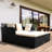 52'' Wide Straight Wicker Patio Daybed with Cushions-86176393