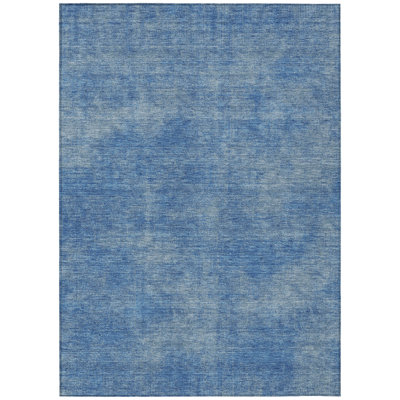 Orlena Blue Washable Indoor-Outdoor Rug - 