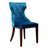 Reine Traditional Velvet Upholstered Beech Wood Side Chair in Cobalt Blue-1152317892