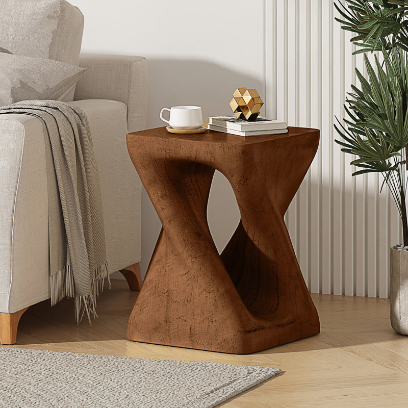 Table d'appoint Twist Shape, Brun antique