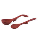 Rachael Ray Kitchen Tools and Gadgets Nonstick Lazy Spoon and Ladle Set, 2-Piece