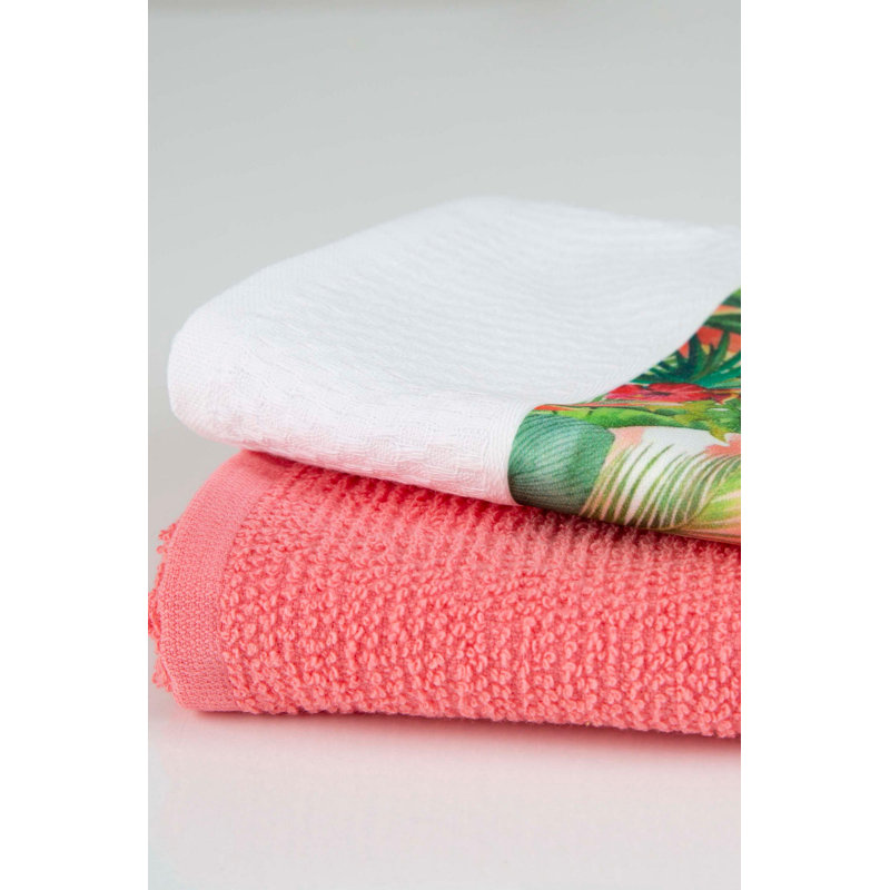 Ensemble de 2 serviettes 100% coton Adreille