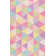 Tapis rose et jaune en laine crocheté à la main Doughton