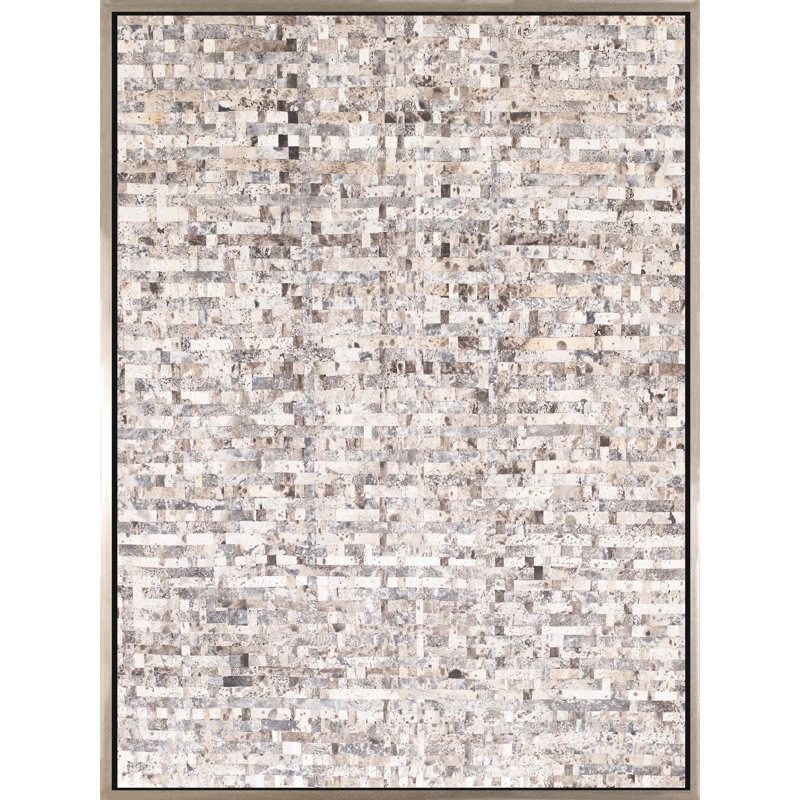 Woven Leather Painting, 48" H x 36" W