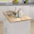 Kitchen Island Rolling Trolley Cart with 1 Drawer & 2 Doors with Adjustable Shelves & Towel Rack & Seasoning Rack Table Top