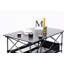 Ensemble de 3 tables d'extérieur pliantes et chaises