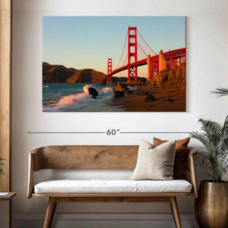 Lilie Sunset At The Golden Gate, 34" H x 51" W