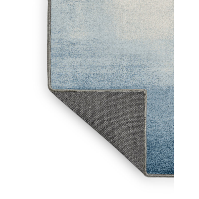 Soft Plush Evenson July 4Th Modern & Contemporary Abstract Area Rug in Gray – Gray Binding, 4x6