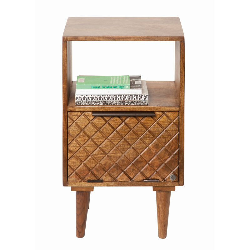 Eleta 40cm W Solid Wood Bedside Table