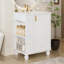 Meuble-lavabo de 24 po avec lavabo, structure en bois, porte à fermeture douce et rangement latéral ouvert-1530725709