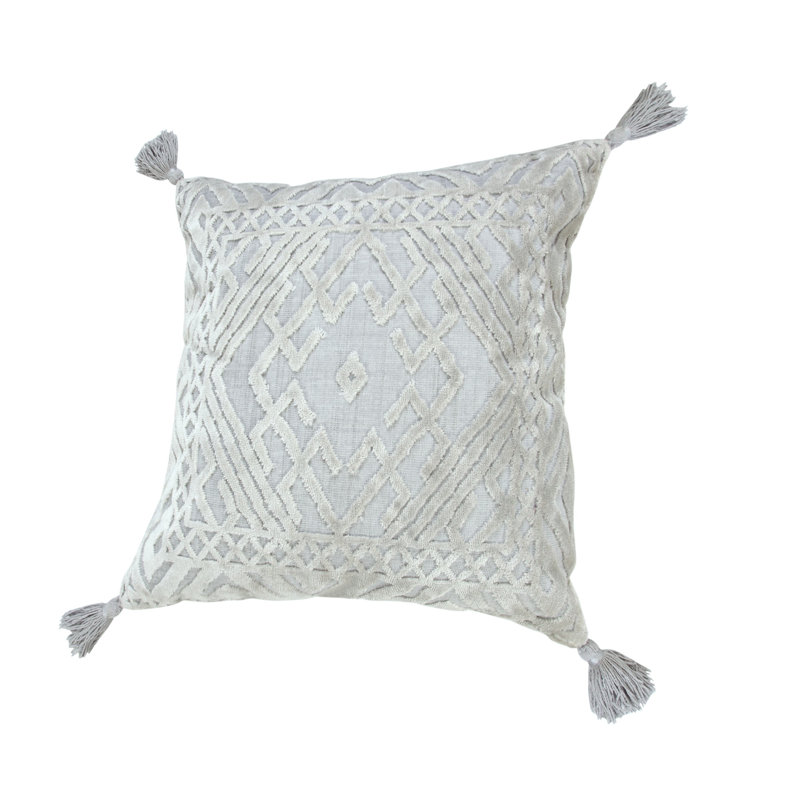 Coastal Striped Bordered Hand-Made Cotton Blend Decorative Throw Pillow, Pillow Cover Only - No Insert