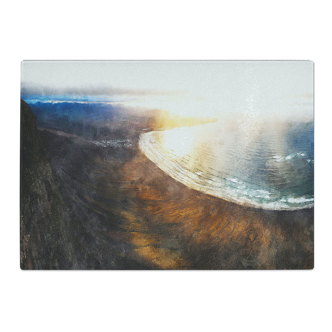 Mountain View of Lanzarote in Spain Painting Chopping Board